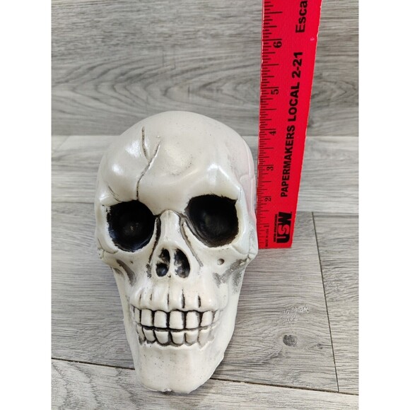 VTG Halloween Blow Mold Skeleton Skull Plastic 7" Decoration-Day of The Dead - Picture 5 of 8